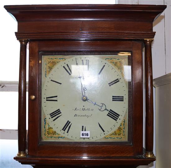 Jno. Mallett, Barnstaple.  Longcase clock